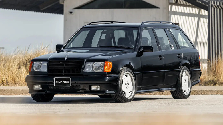 Mercedes-Benz 300TE 6.0 AMG Wagon The Mallet parked near a house