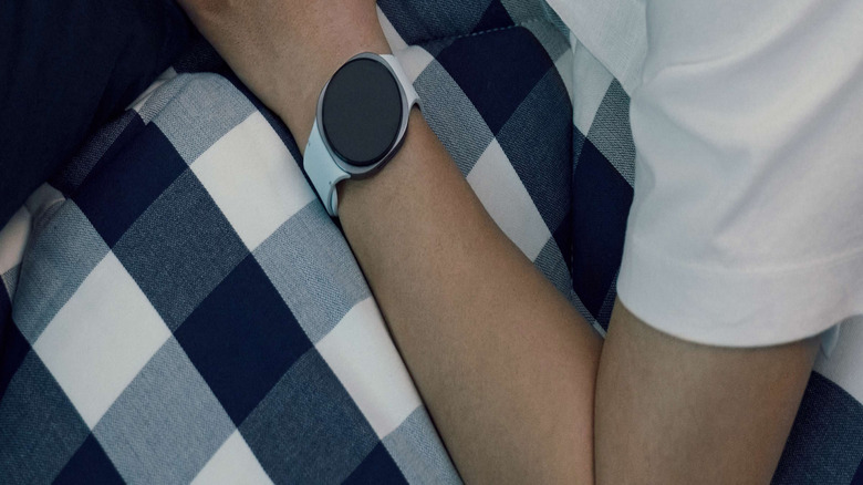 A person wears Samsung Galaxy Watch8 while sleeping