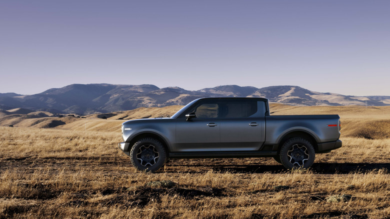 Scout Terra pickup parked in mountains