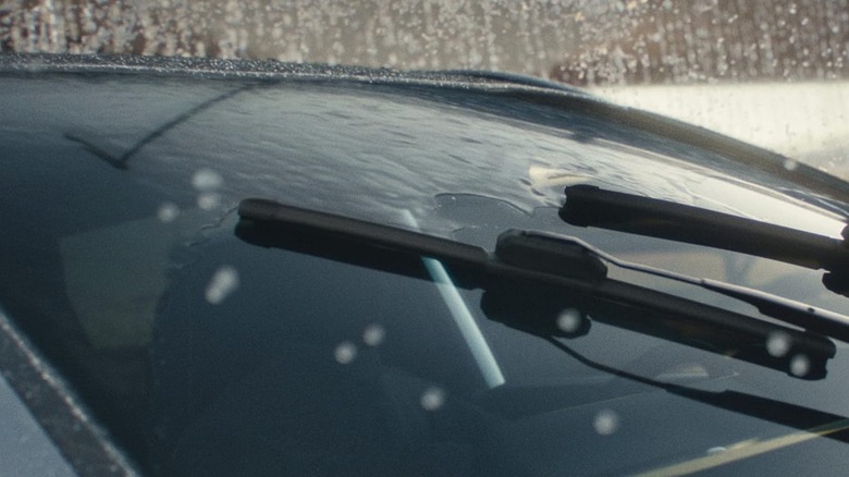 Rain-X wipers clearing windshield