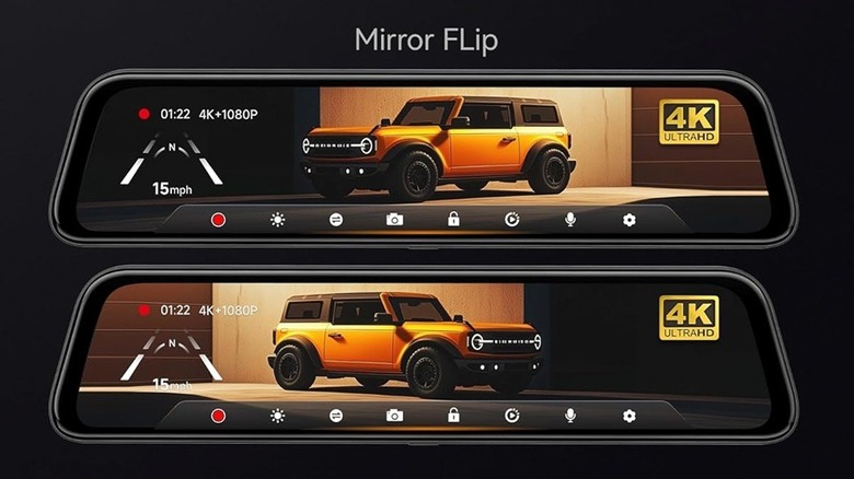 Digital rear view mirror camera