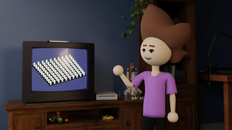 Reject convenience Avatar Standing next to TV