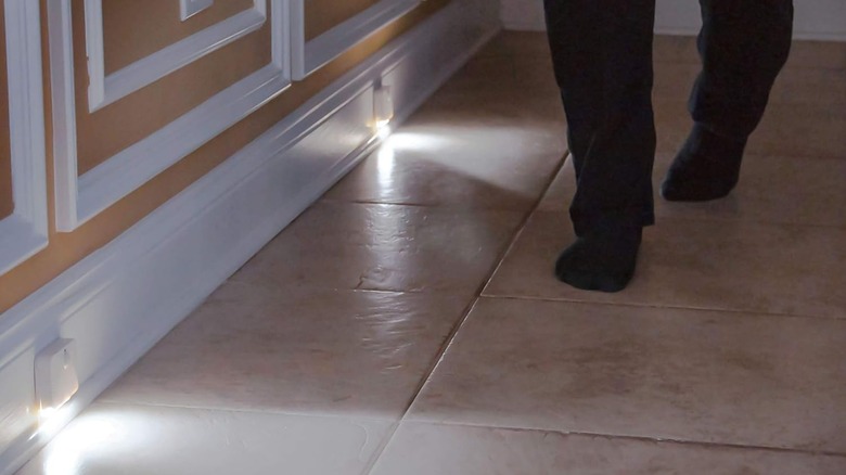 Person walks by Sensor Brite step lights