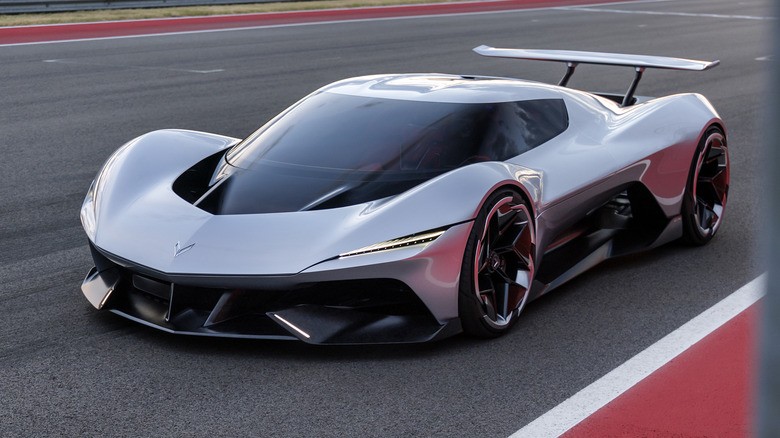 Chevrolet Corvette CX Concept on a racetrack