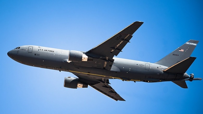 A U.S. Air Force KC-46A Pegasus in flight.