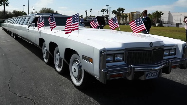 Front view of The American Dream limo.