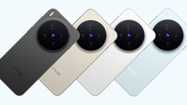 Vivo X300 Pro in multiple colours on a white background