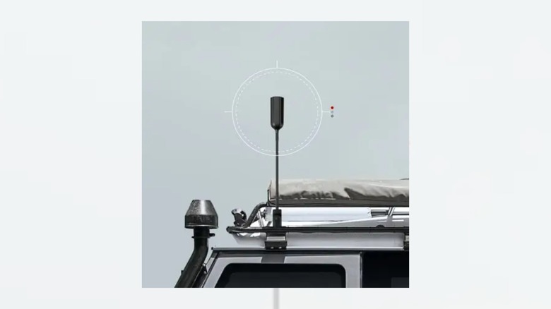 the weBoost antenna attached to a car