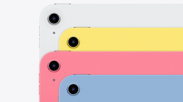 iPad cameras next to each other on a white background.