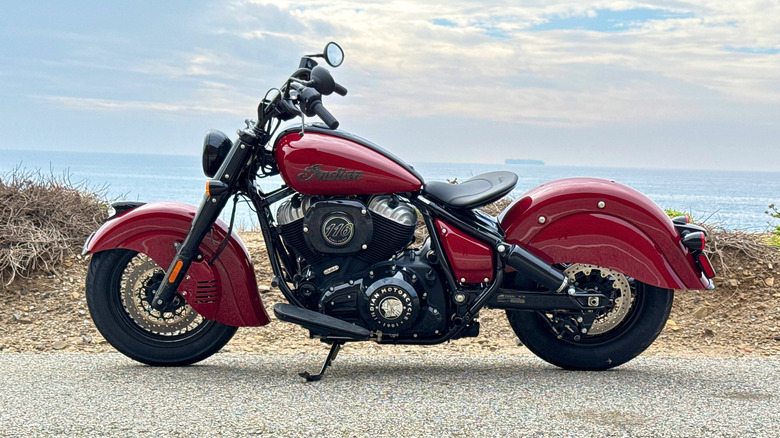 2026 Indian Chief Vintage parked on PCH